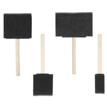 Imagem de Yuomeaz 4 pincéis de tinta de espuma, pincel de tinta de esponja de 4 tamanhos com cabo de madeira, pincel de esponja leve para pintura, coloração, artesanato (2,5 cm, 5 cm, 7,6 cm, 10 cm)