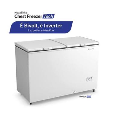 Imagem de Freezer Horizontal Dupla Ação 417L Metalfrio Bivolt Inverter DA420IFTe