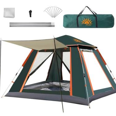 Imagem de New Hawaii Barraca de Camping Automática 2-4 Pessoas, Impermeável com Mosquiteiro e Cobertura Solar, Dobrável (Verde)