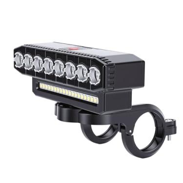 Imagem de Greensen Luz de Bicicleta, Farol Recarregável Via USB Com 8 LEDs, 6 Modos, Bateria 4000mAh Com Função Power Bank, para Ciclismo Em Estradas de Montanha e Segurança de Bicicleta
