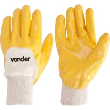 Imagem de Luva de Malha com Borracha Nitrílica, cor Amarela, Tamanho 10, MNV 000