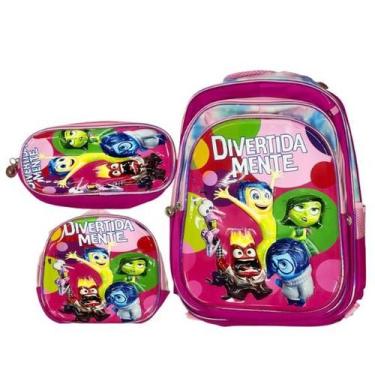 Imagem de Kit Mochila Estojo Lancheira com Personagens Escolar Infantil, DIVERTI