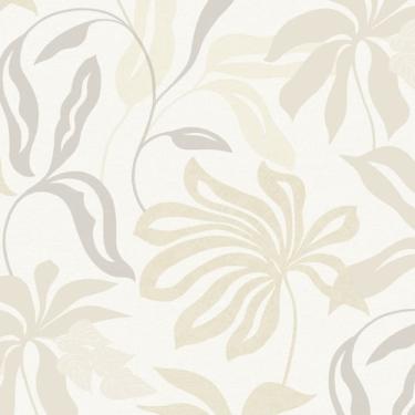 Imagem de Papel de Parede Marbelina II Folhagem Branco UR3419