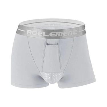Imagem de Cuecas Boxer Masculinas Respiráveis De Seda Gelada, Ventiladas, Para V