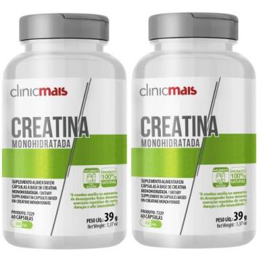 Imagem de KIT 2X Creatina Monohidratada 60 cápsulas - Clinicmais