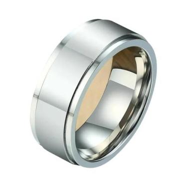 Imagem de Anel Giratório Masculino De Aço Inoxidável 6/8mm Com Runas Viking Para