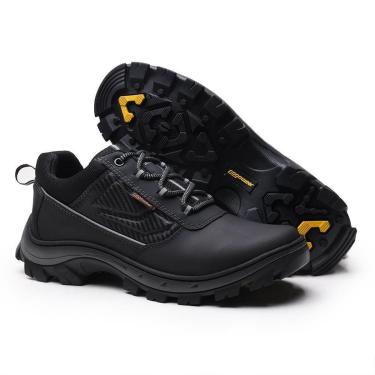 Imagem de Bota Coturno Masculino Segurança Cano Baixo Couro Cadarço EPI CA Gogowear Alta Qualidade Reforçado-Unissex