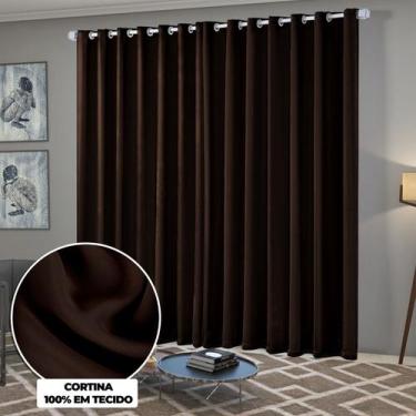 Imagem de Cortina Blackout Tecido Premium Corta Luz Para Sala e Quarto 3,00 x 2,