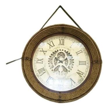 Imagem de Relógio De Parede Vintage Alça Corda Couro 76 X 76 - Vacheron