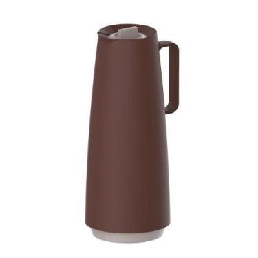 Imagem de Bule Térmico Tramontina Exata Em Plástico Marrom Café Com Ampola De Vi