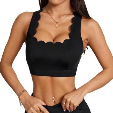Imagem de Sutiã Esportivo Feminino De Secagem Rápida Com Decote Quadrado E Costa