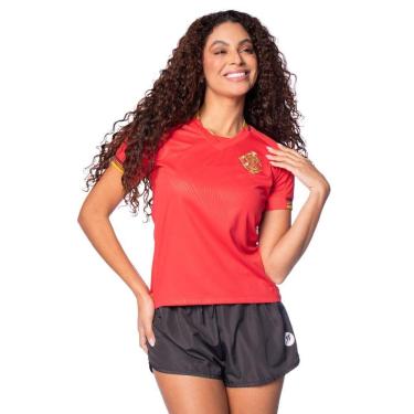 Imagem de Camiseta Feminina Betel Inter Gold II Vermelho/Dourado-Feminino