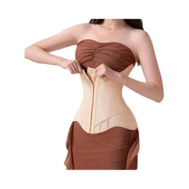 Imagem de Cinta Modeladora Feminina Em U Com Botões, Corset Levanta Seios Com Ba