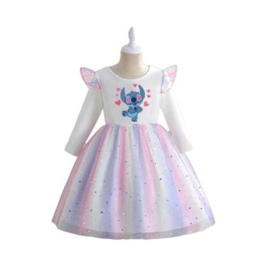 Imagem de Vestido De Princesa De Manga Comprida Para Meninas, Roupas Infantis Da