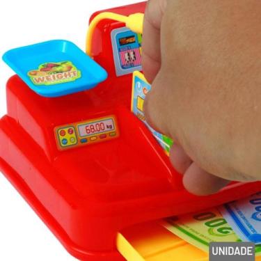 Imagem de Caixa Registradora Infantil Comprinhas - Brinquedo Educativo com Luzes