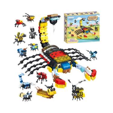 Imagem de Conjunto De Blocos De Montar Dinossauro 12 Em 1 Brinquedo Educativo Pa