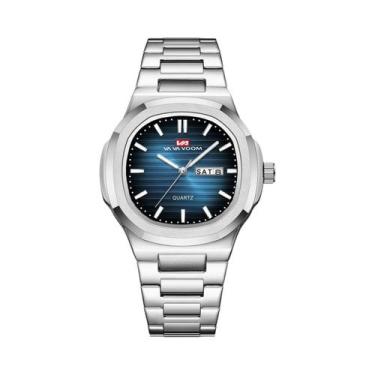 Imagem de Relógio De Quartzo Masculino Em Aço Inoxidável Com Malha, Luz Noturna,