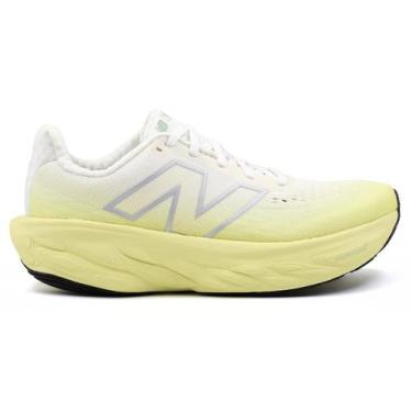 Imagem de Tênis New Balance Fresh Foam X 1080 V14 Feminino, Branco, Amarelo, 35