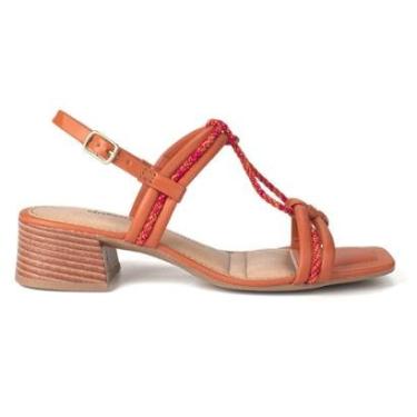 Imagem de Sandália Feminina Dakota Y0162 Salto Médio Blocado Bege 37-Feminino