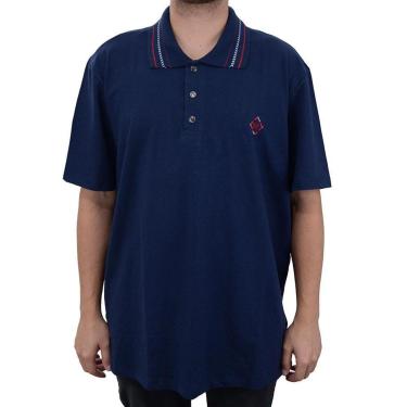 Imagem de Camisa Polo Masculina Olho Fatal Piquet Plus Size Azul  1002-Masculino
