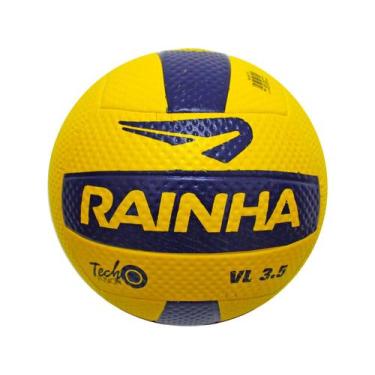 Imagem de Bola Volei Rainha 3.5 Oficial Quadra Areia Praia, Amarelo e Azul