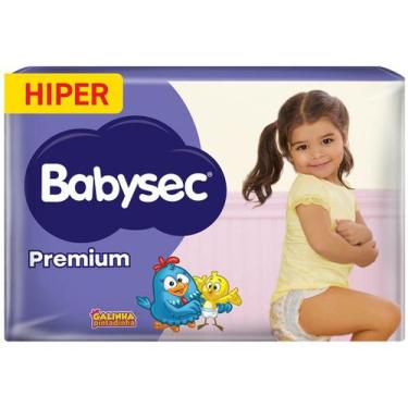 Imagem de Fralda Infantil Babysec Premium Hiper XXG com 52 Unidades, XXG, 52