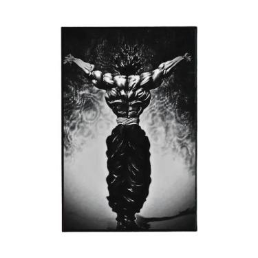 Imagem de Pôster Vintage De Anime Baki H-Hanma Sem Moldura Em Papel Kraft Para D