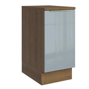 Imagem de Balcão de Cozinha 40 cm 1 Porta Rustic/Cinza Lux Madesa, Rustic/Cinza