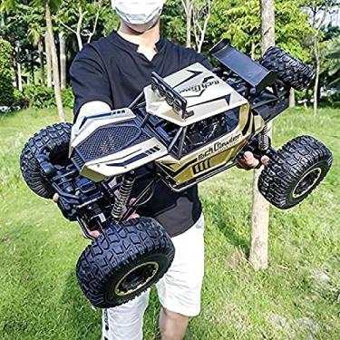 Imagem de Carro RC De 50 Cm, Monster Buggy 2.4G Controlado Por Rádio 1:8 Caminhão De Controle Remoto De Escalada Off-road 4WD Veículo Elétrico Off-road Para Crianças E Adultos, Bateria Elétrica Com Duração
