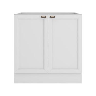 Imagem de Balcão 2 Portas 80 cm sem tampo  Olivia - Poliman Móveis, Branco