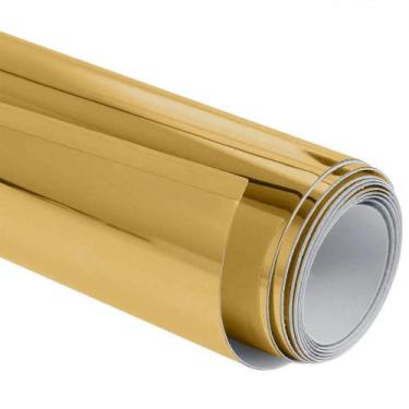Imagem de Revestimento Decorativo Espelho Magico Dourado Adesivo 2M x 60cm - Ope