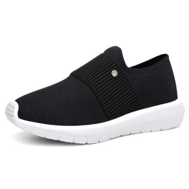 Imagem de Tenis Meia Feminino Calce Facil Slip On Smash Leve Macio Confortavel C