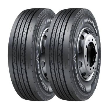 Imagem de Kit 2 Pneus Wanli Aro 19,5 285/70R19,5 HS768 18 Lonas 150/148J