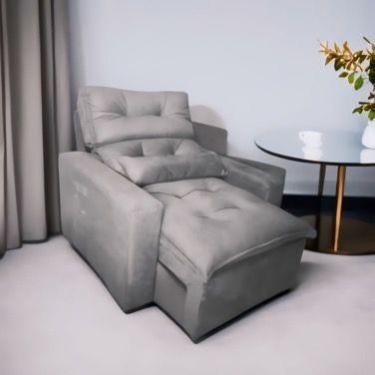 Imagem de Poltrona do Papai Retrátil e Reclinável em Tecido Suede  - Veneza Esto