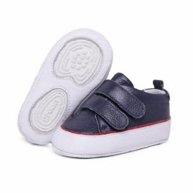 Imagem de Tenis Bebê Azul Confortável Leve Velcro Menino Baby-Masculino