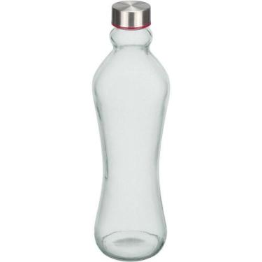 Imagem de Garrafa 1 Litro água Suco Home&co Vidro Com Tampa 31x9x9cm - HOME & CO