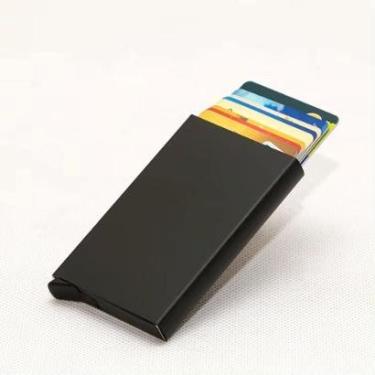 Imagem de Carteira RFID Porta Cartão Minimalista Em Metal Antifurto-Masculino