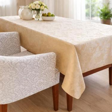 Imagem de Toalha De Mesa Jacquard Lucy 4, 6 e 8 Lugares Tecido Grosso Elegância 