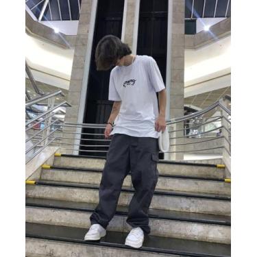 Imagem de Calça cargo sarja skate preto (unisex)  - MJ, Preto,  M