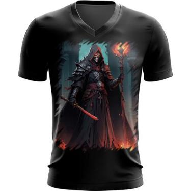 Imagem de Camiseta Gola V Lich Ancião Desenhado Magia 6 - Kasubeck Store®, INF 0