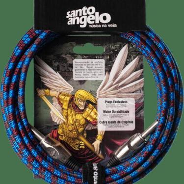Imagem de Cabo Guitarra Angel Tx 0,30 Mm P10/P10 90º 15Ft 4,57M Textil - SANTO A
