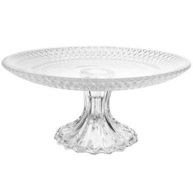 Imagem de Prato para bolo com pé de cristal Roman Lyor 25x25x12