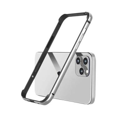 Imagem de Capa Dura De Alumínio Slim Com Bumper Metálico Para iPhone 15 14 13 11