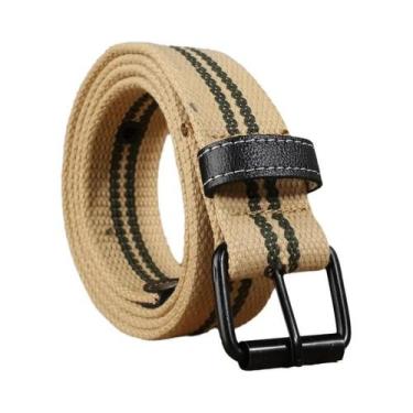 Imagem de Cinto De Lona Masculino Com Fivela De Agulha, Versátil, Para Jeans, Tr