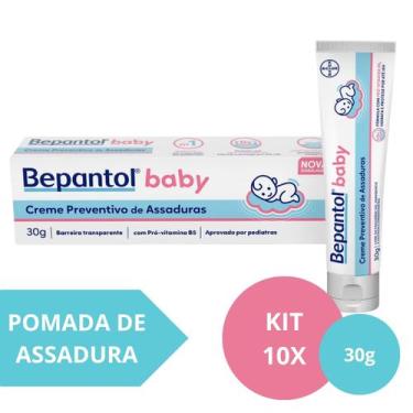 Imagem de Kit com 10 Cremes Pomada de Assadura 30gr Cada - Bepantol