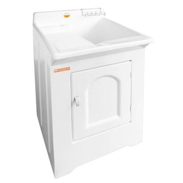 Imagem de Gabinete Tanque de Lavar Roupas 38L Branco Fibra Stilofibras Lavanderi