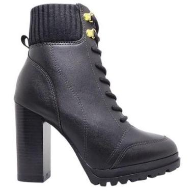 Imagem de Coturno Vizzano Pelica / Tecido Knit Varsovia-Feminino