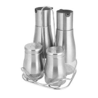 Imagem de Galheteiro kit com 4 peças com suporte - Uny Home