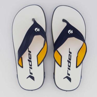 Imagem de Chinelo Rider Rw Plus Branco e Marinho, 37-38