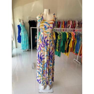 Imagem de Vestido longo estampado viscose - LUZ LUA